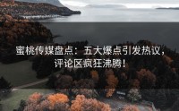 蜜桃传媒盘点：五大爆点引发热议，评论区疯狂沸腾！