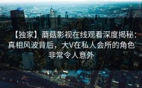 【独家】蘑菇影视在线观看深度揭秘：真相风波背后，大V在私人会所的角色非常令人意外
